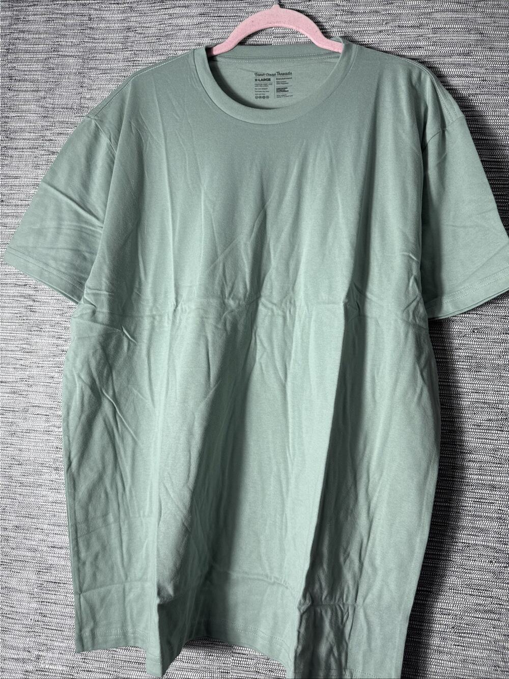 Men’s Clean Fresh Threads SS Crew Neck, Winter Green, XL